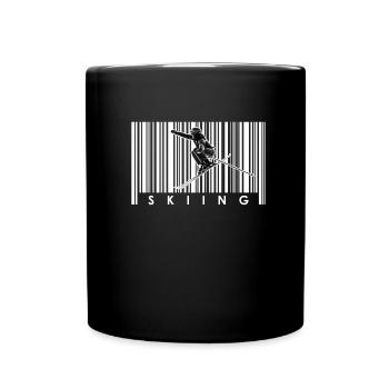Ski Skifahren Skier - Tasse einfarbig - Schwarz - Vorne