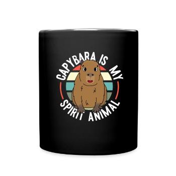 Capybara capybara rodent - Full Colour Mug - black - Front