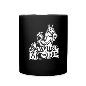 Horse Riding Rodeo - Full Colour Mug - black - Front