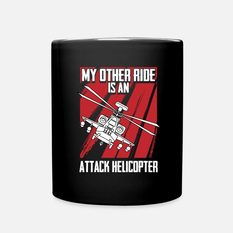 Hélicoptère Hélicoptère Pilote Heli - Mug uni - noir