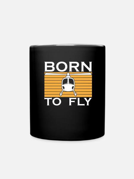 Hélicoptère Hélicoptère Pilote Heli - Mug uni - noir