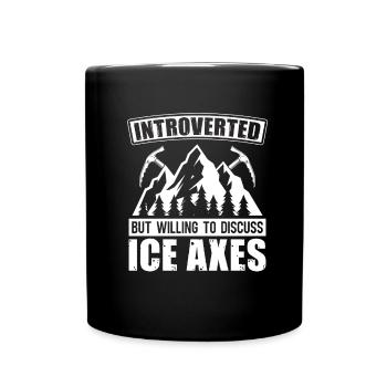 Eisklettern Bergsteigen Klettern Bergsteiger - Tasse einfarbig - Schwarz - Vorne