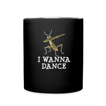 Gottesanbeterin - Tasse einfarbig - Schwarz - Vorne