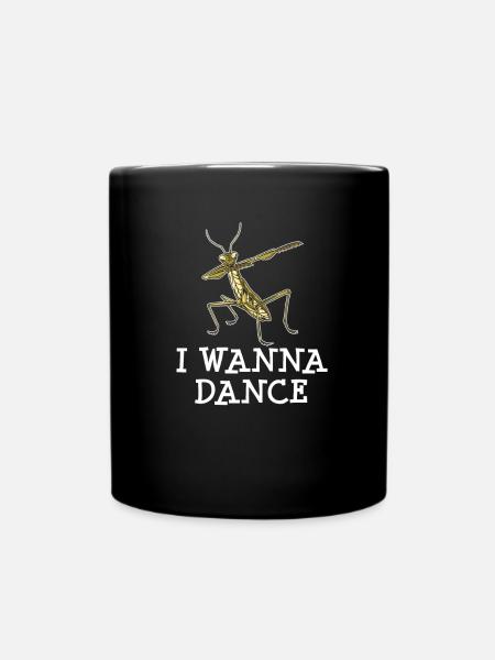 Gottesanbeterin - Tasse einfarbig - Schwarz