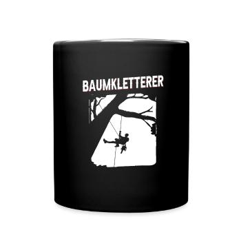 Baumklettern Baumpfleger Arborist Baumkletterer - Tasse einfarbig - Schwarz - Vorne