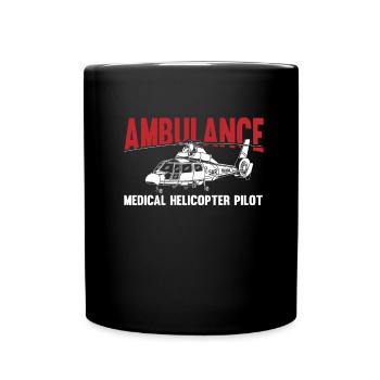 Hélicoptère Hélicoptère Pilote Heli - Mug uni - noir - Devant