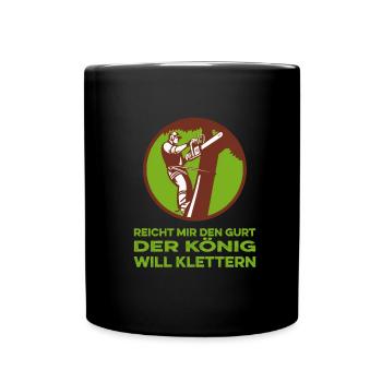 Baumklettern Baumpfleger Arborist Baumkletterer - Tasse einfarbig - Schwarz - Vorne