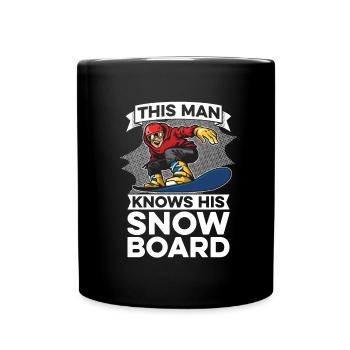 Snowboard Snowboarder Snowboarding - Full Colour Mug - black - Front