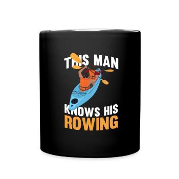 Rowing Rowing Rowing Boat Rowing - Full Colour Mug - black - Front