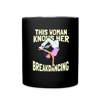 Breakdance Breakdancer Breakdancing - Tasse einfarbig - Schwarz - Vorne