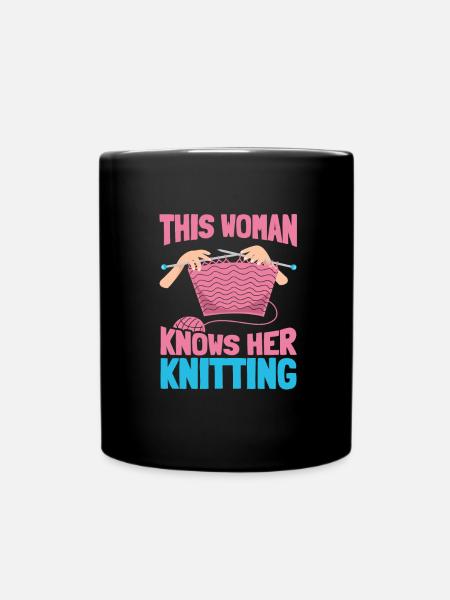 Knit - Full Colour Mug - black