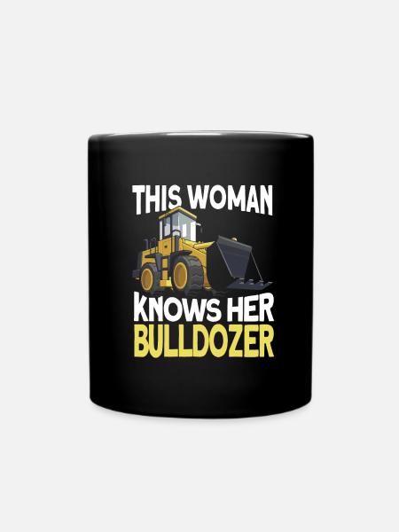 Bulldozer bulldozer crawler - Mug uni - noir