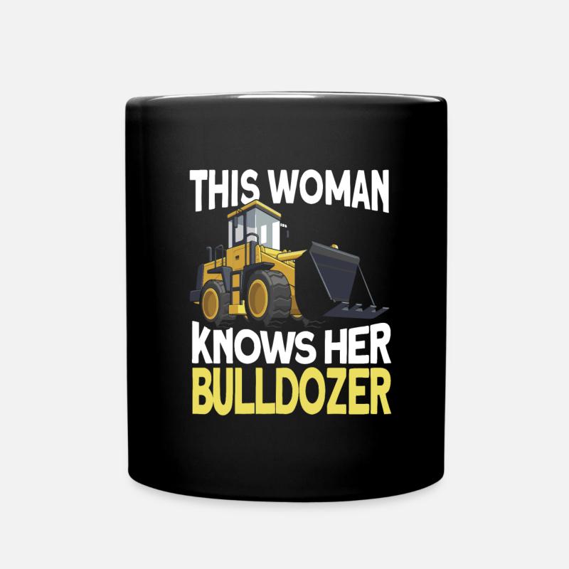 Bulldozer bulldozer crawler - Mug uni - noir