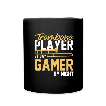 Posaune - Tasse einfarbig - Schwarz - Vorne