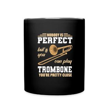 Posaune - Tasse einfarbig - Schwarz - Vorne