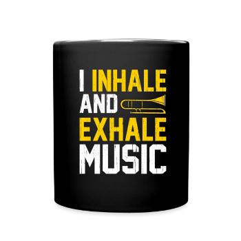 Trombone - Full Colour Mug - black - Front
