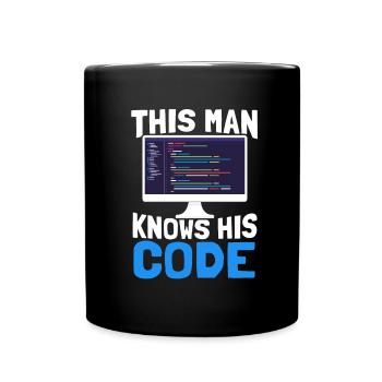 Programmer Coder Software Developer - Full Colour Mug - black - Front