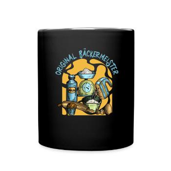 Bäcker Backen Konditor - Tasse einfarbig - Schwarz - Vorne