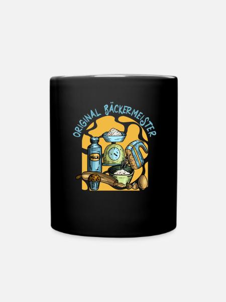 Bäcker Backen Konditor - Tasse einfarbig - Schwarz