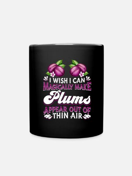 Pflaumen - Tasse einfarbig - Schwarz