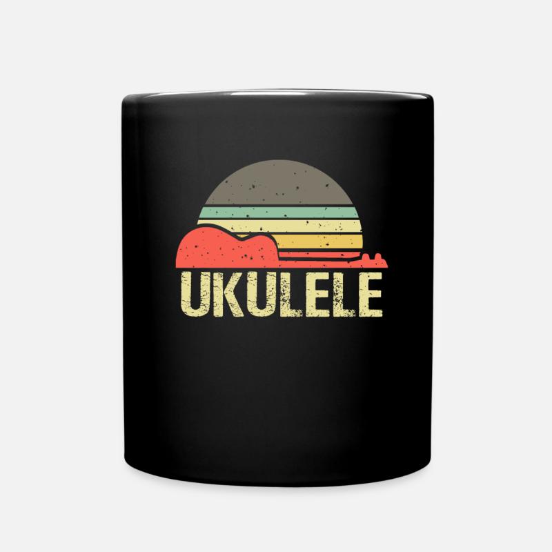 Ukulele - Tasse einfarbig - Schwarz