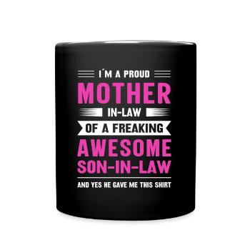 Je suis une fière belle-mère Femmes Drôle fête des mères - Mug uni - noir - Devant