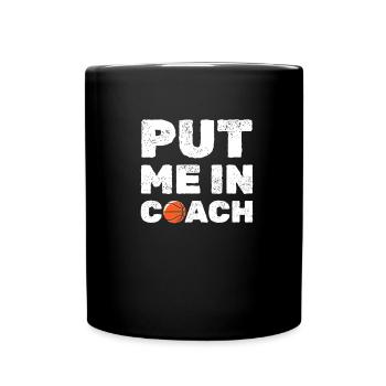 Basketballtrainer Basketball Trainer Coach - Tasse einfarbig - Schwarz - Vorne