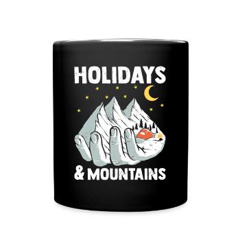 Urlaub Und Berge Natur Camping Liebhaber Stolz - Tasse einfarbig - Schwarz - Vorne
