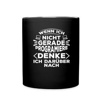 Programmierer Coder Software Entwickler - Tasse einfarbig - Schwarz - Vorne