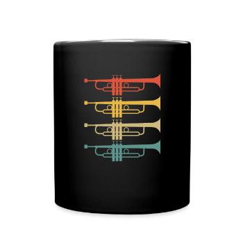 Posaune - Tasse einfarbig - Schwarz - Vorne