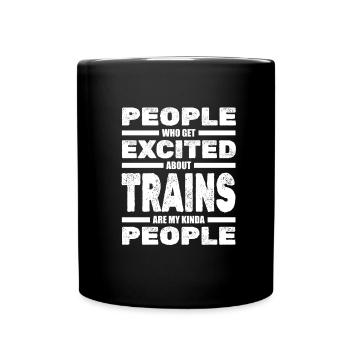 Zugführer Zug Lok Eisenbahner Lokführer - Tasse einfarbig - Schwarz - Vorne