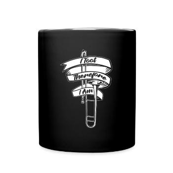 Posaune - Tasse einfarbig - Schwarz - Vorne