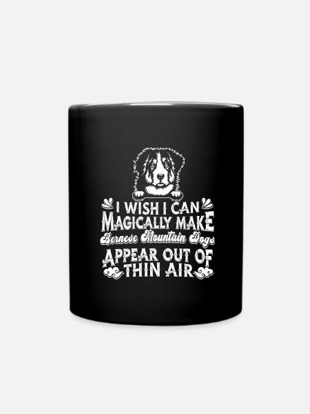 Berner Sennenhund Hund - Tasse einfarbig - Schwarz