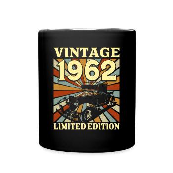 Vintage 60 Jahre 1962 60-jähriges Jubiläum - Tasse einfarbig - Schwarz - Vorne