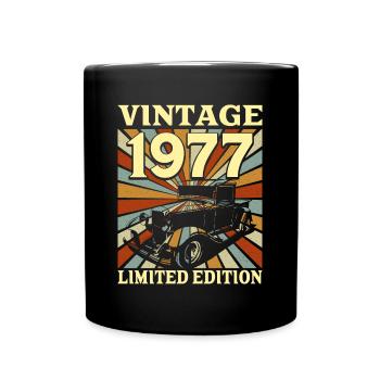 Vintage 45 Years 1977 45th Anniversary - Full Colour Mug - black - Front