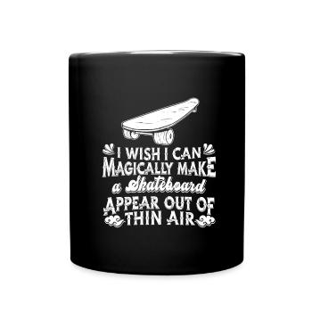 Skateboard Skateboarder Skater - Tasse einfarbig - Schwarz - Vorne