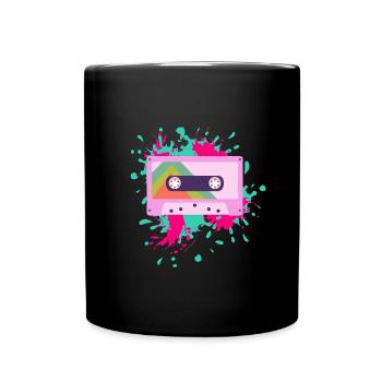 Cassette rétro Cassette Vintage Music Cassette - Mug uni - noir - Devant