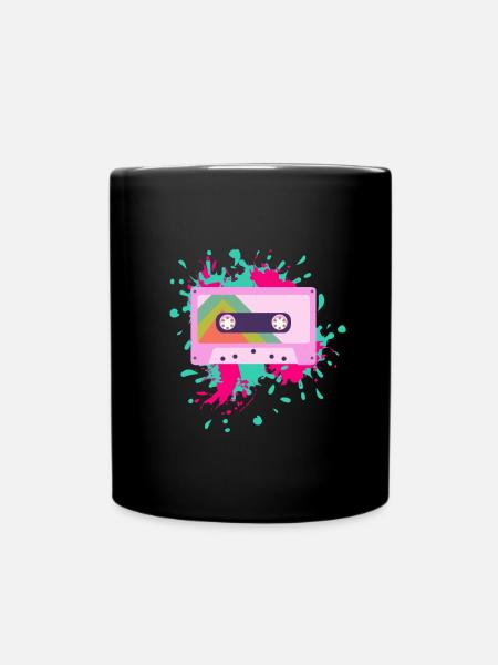 Cassette rétro Cassette Vintage Music Cassette - Mug uni - noir