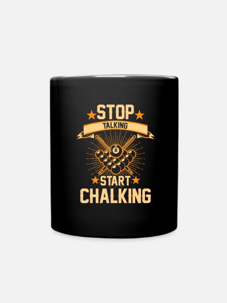 Billiards 8-ball - Full Colour Mug - black