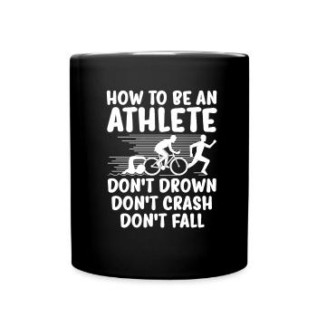 Triathlon - Tasse einfarbig - Schwarz - Vorne