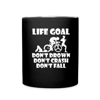 Triathlon - Tasse einfarbig - Schwarz - Vorne