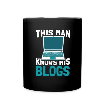 Blog Blogging Blogger - Full Colour Mug - black - Front