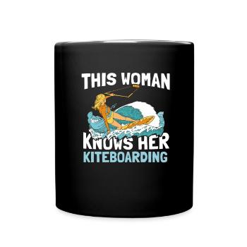Kitesurfing Kiteboarding Kite Kite Kiten - Full Colour Mug - black - Front
