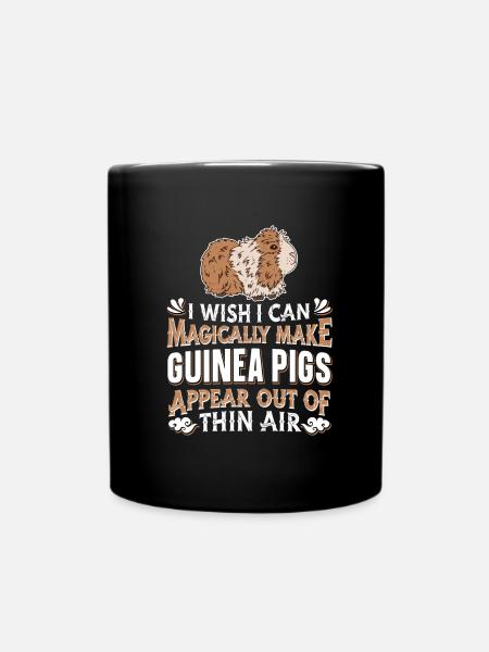 Meerschwein Meerschweinchen - Tasse einfarbig - Schwarz