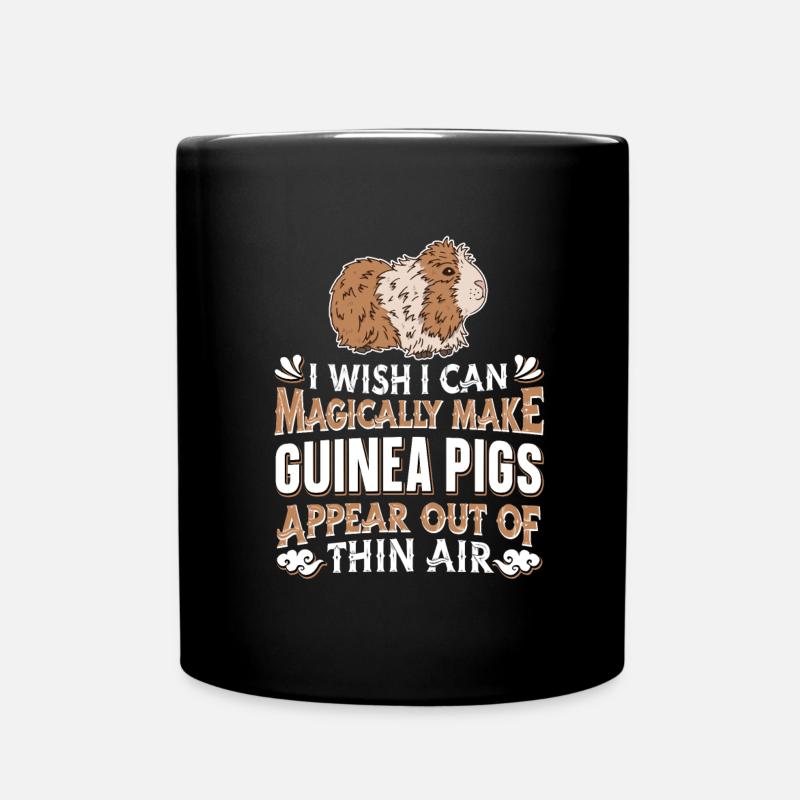Meerschwein Meerschweinchen - Tasse einfarbig - Schwarz