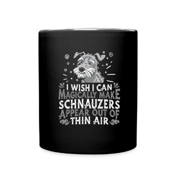 Schnauzer Hund Riesenschnauzer - Tasse einfarbig - Schwarz - Vorne