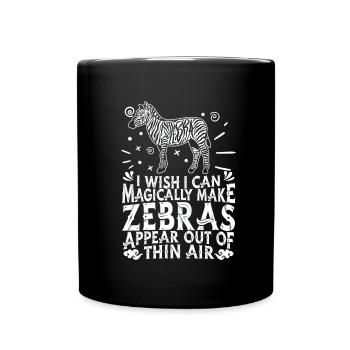 Zèbre - Mug uni - noir - Devant