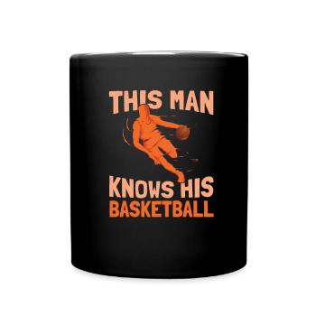 Basketteur de basket-ball - Mug uni - noir - Devant