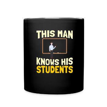 Lehrer Schule Schullehrer Pädagoge - Tasse einfarbig - Schwarz - Vorne