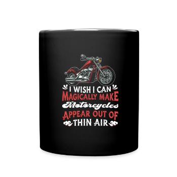 Motorcycle Biker Motorcyclist - Full Colour Mug - black - Front